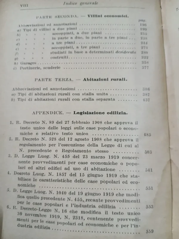 Casette Popolari, Villini Economici, Abitazioni Rurali