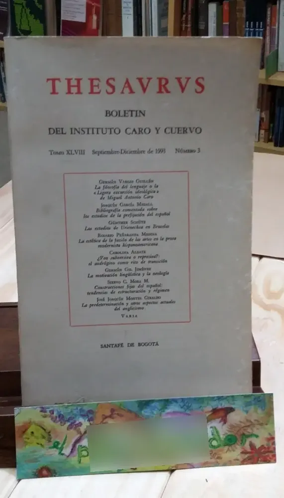 Thesaurus (boletín Del Instituto Caro Y Cuervo) Num. 3
