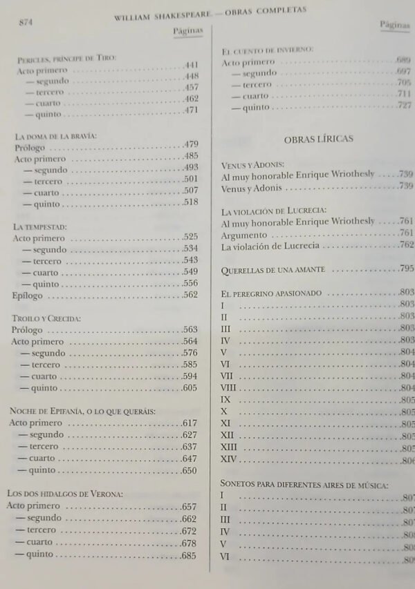 Obras Completas Tomo 1 Y 2 - Shakespeare William
