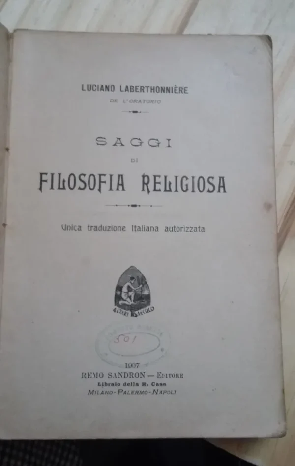 Filosofía Religiosa - Laberthonniere, Luciano