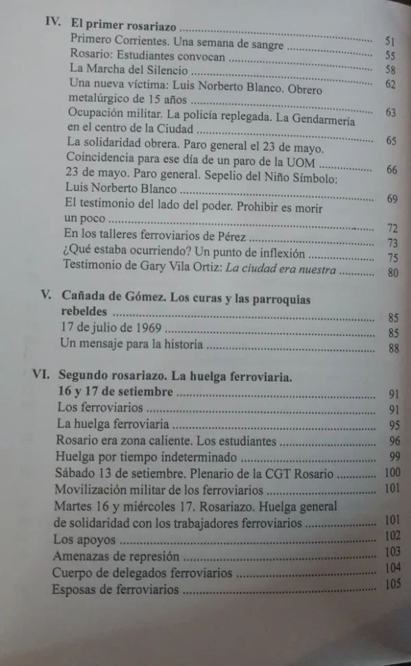 Los Rosariazos De 1969 De Mayo A Setiembre  González, Gigena