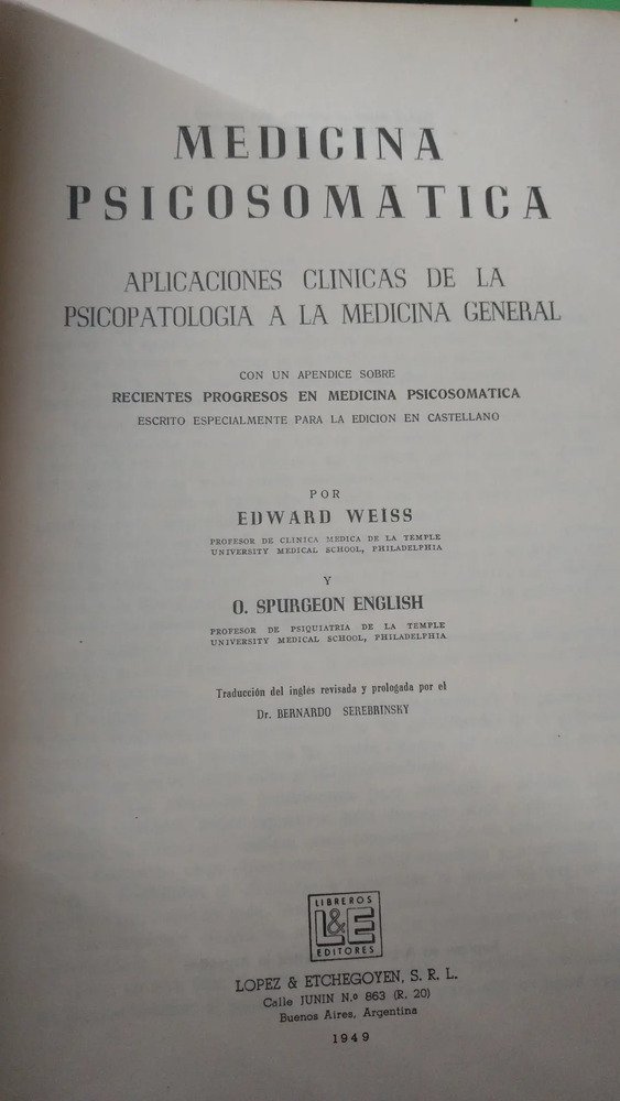 Medicina Psicosomática - Edward Weiss -