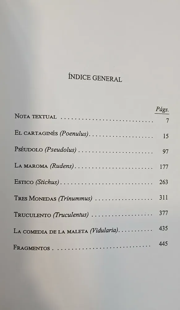 Plauto - Comedias T. 1, 2 Y 3 - Ed. Gredos