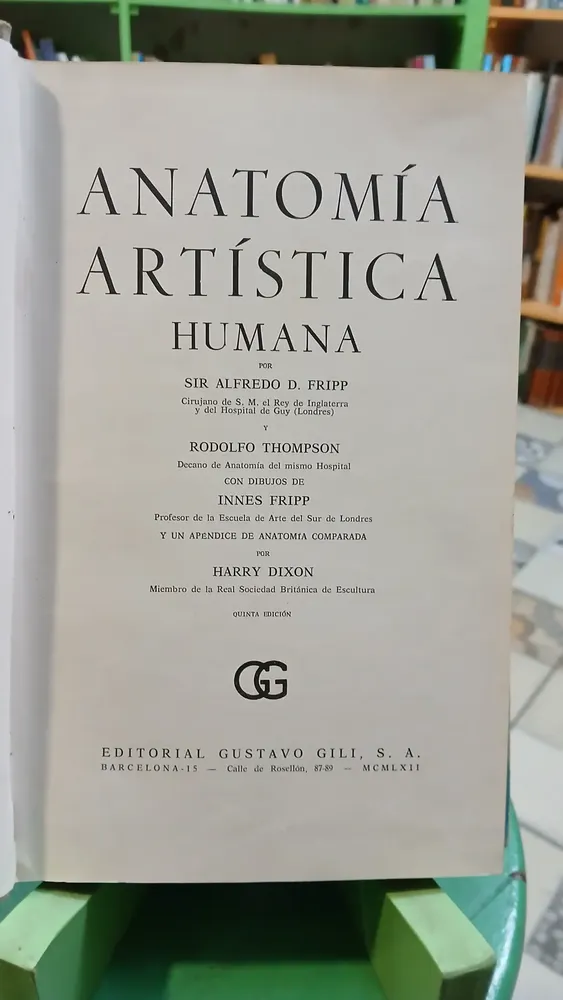 641407-MLA87560404300_072025 Anatomía Artística - Fripp, Alfredo - Thomson, Rodolfo