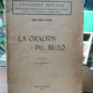 La Oración Del Buzo -giovanni Papini-