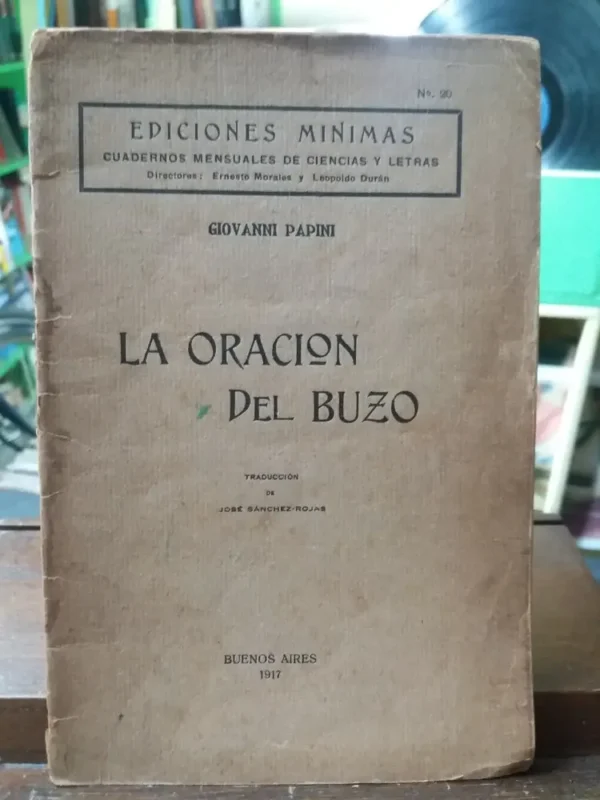 648067-MLA40731312017_022020 La Oración Del Buzo -giovanni Papini-