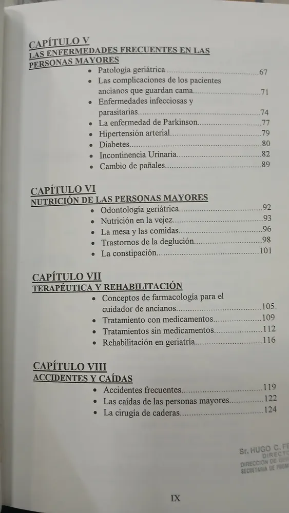 Manual Argentino Para El Cuidado De Ancianos Hugo Valderrama