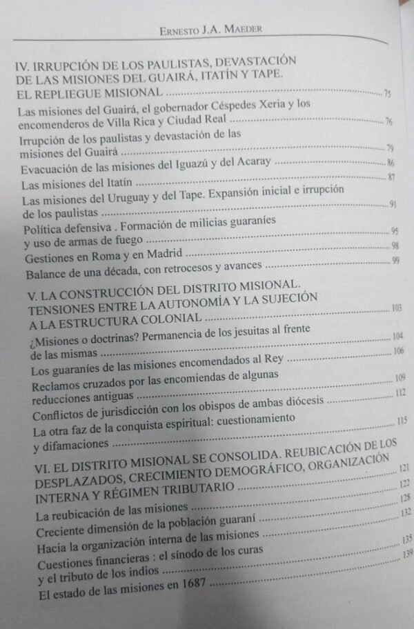 Misiones Del Paraguay - Ernesto J.a. Maeder -