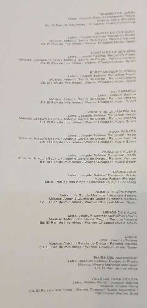 Libro + Cd Sabina: Vinagre Y Rosas Ed. De Lujo - C López