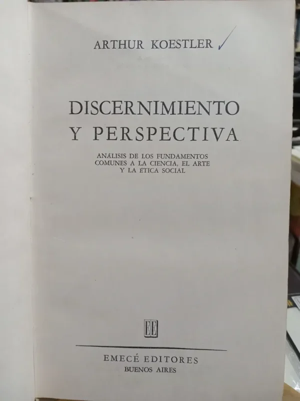 687310-MLA95628513614_102025 Discernimiento Y Perspectiva, Arthur Koestler