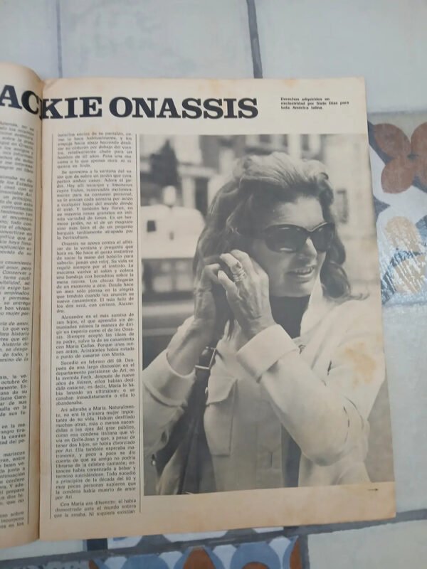 2 Revistas Siete Días 1973 Jackie Onassis , Juanita Bullrich