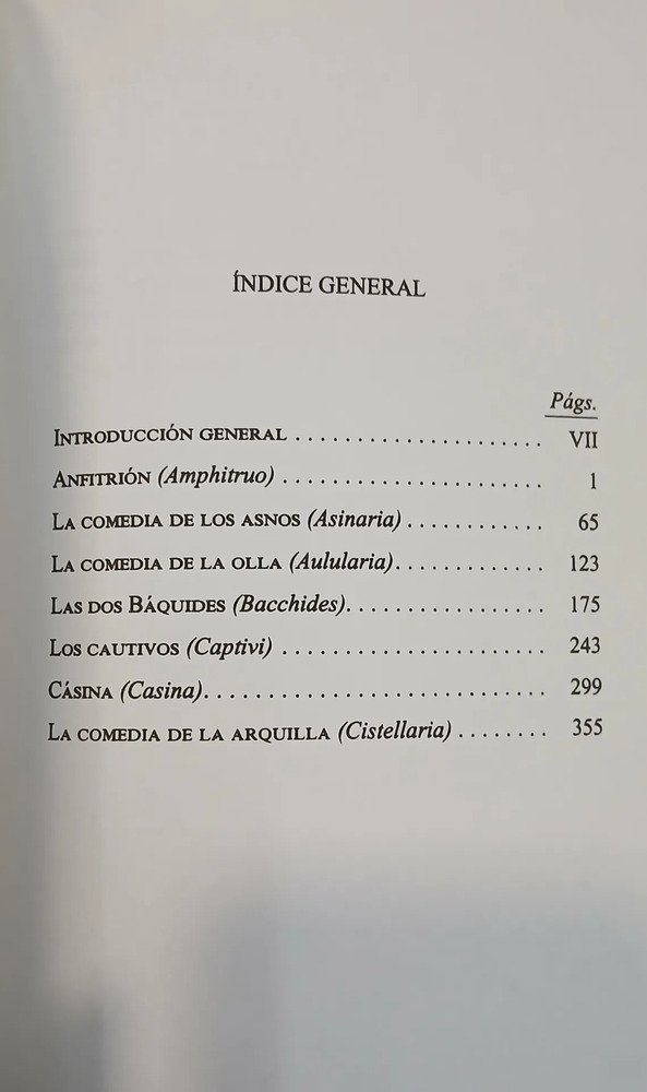 Plauto - Comedias T. 1, 2 Y 3 - Ed. Gredos