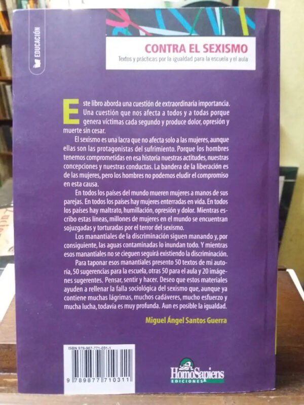 Contra El Sexismo - Miguel Ángel Santos Guerra-