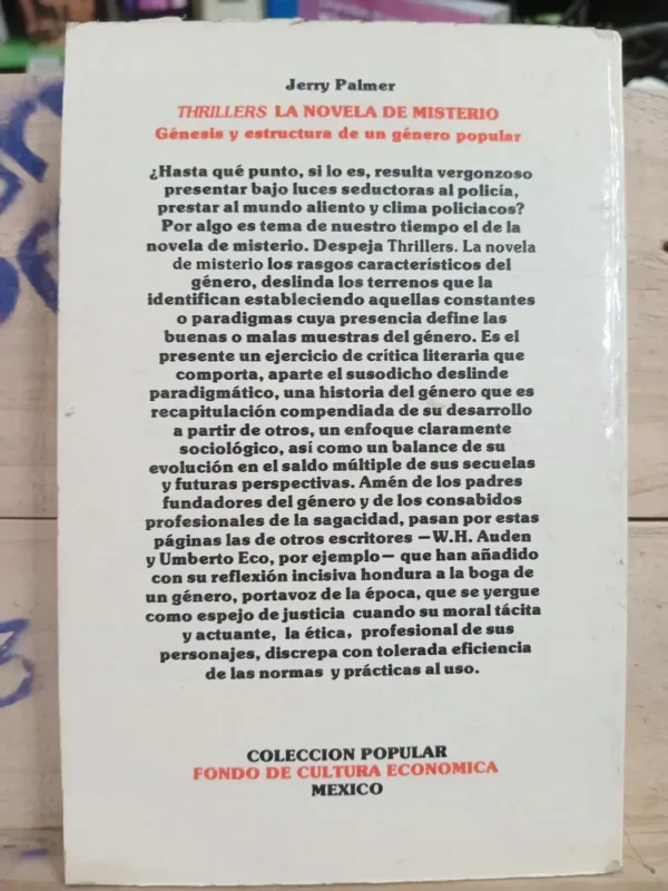 Thrillers La Novela De Misterio, Jerry Palmer
