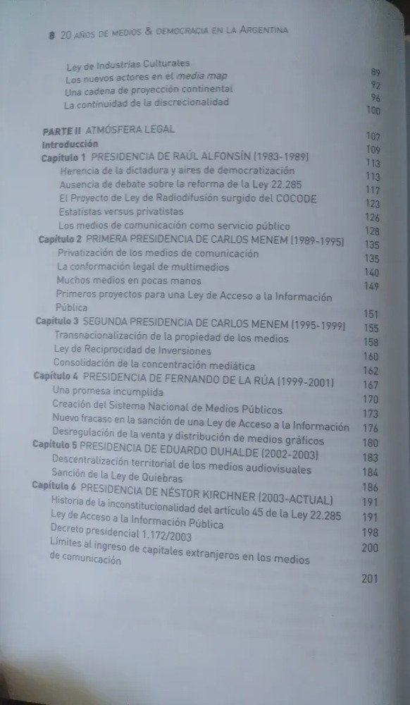 20 Años De Medios & Democracia En La Argentina - D. Blanco