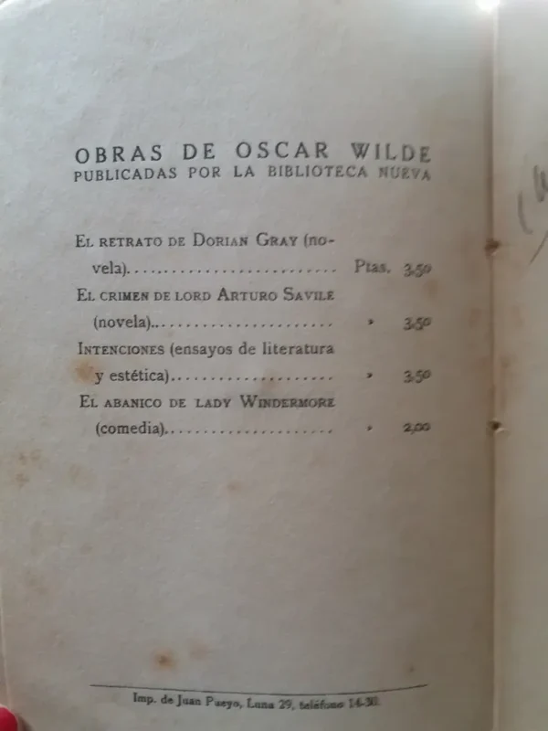 719117-MLA40983392547_032020 Intenciones (ensayos De Liter. Y Estética) -oscar Wilde-