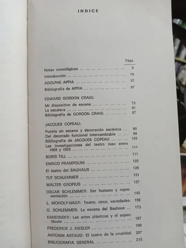 Investigaciones Sobre El Espacio Escénico, Craig, Gropius...