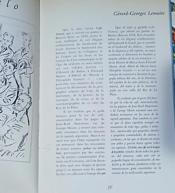 Buenos Aires. Los Café Litérarios - Cartolano Saer Lemaire