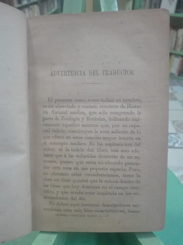 Memorandum De Historia Natural Médica - Pablo Lefert