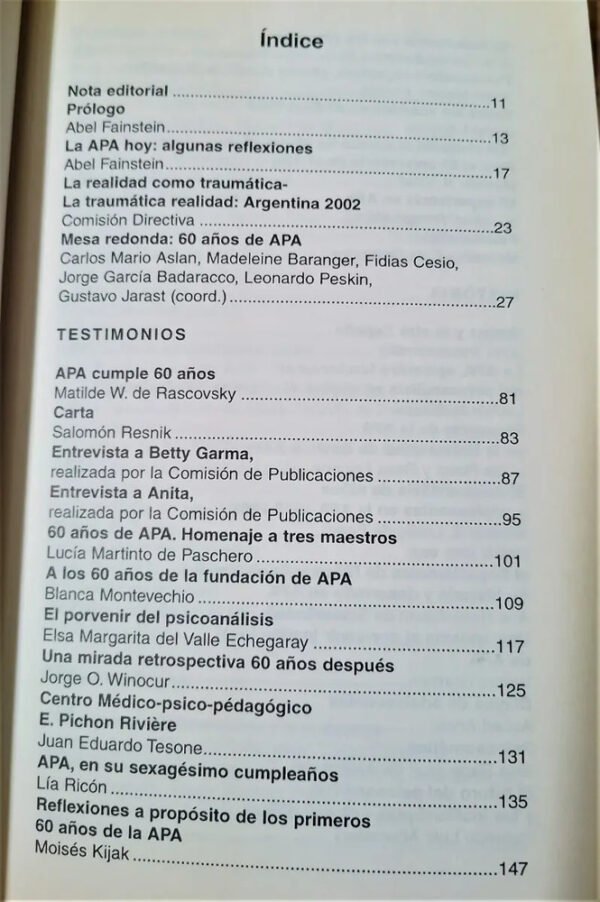 60 Años De Psicoanálisis En Argentina - Asoc. Psicoanalítica