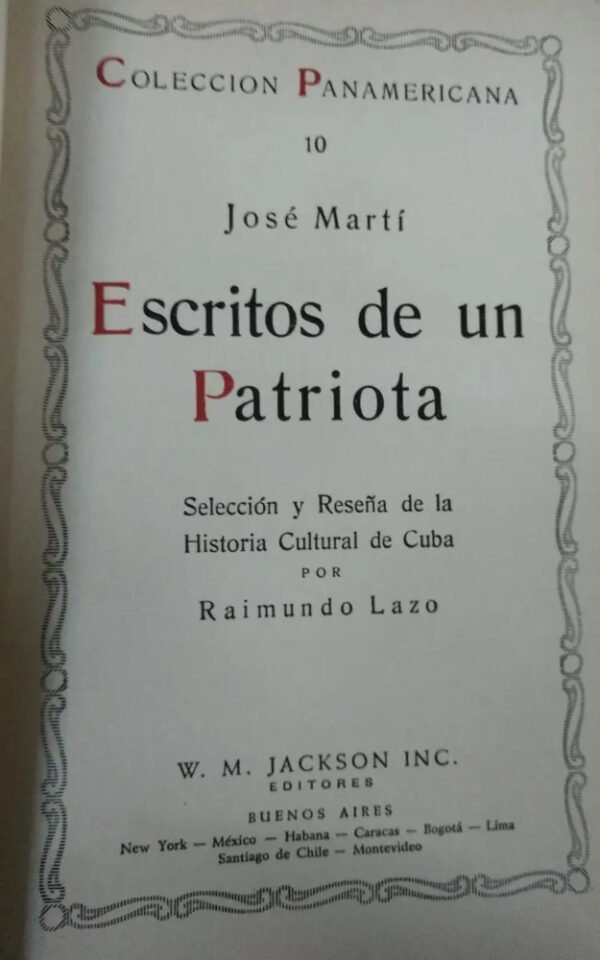 732943-MLA46113727964_052021 Escritos De Un Patriota - José Martí