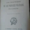 Las Doctrinas De Los Partidos Políticos En Europa Juan Bovio