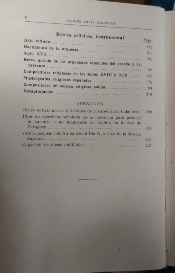Historia De La Música Religiosa En España - A Araiz Martínez