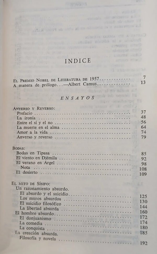 Albert Gamus - Obras Completas - Ed. Aguilar - 5ta. Ed.