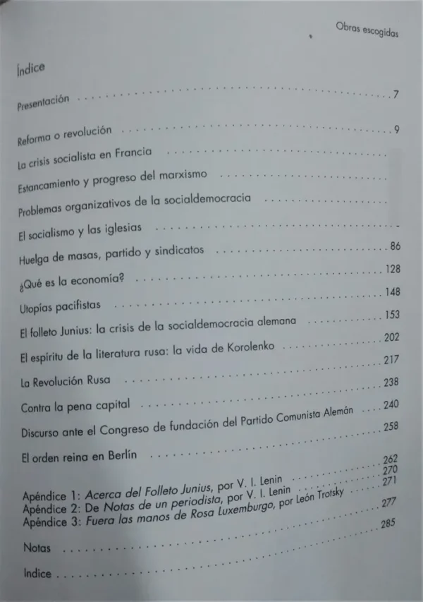 Rosa Luxemburgo - Obras Escogidas -