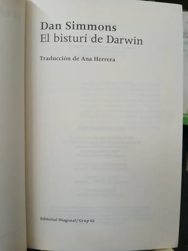 776731-MLA80618313416_112024 El Bisturí De Darwin - Dan Simmons