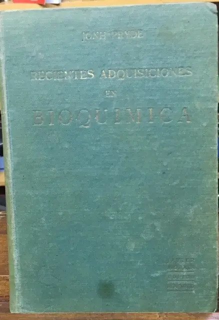 778771-MLA27283546959_052018 Recientes Adquisiciones En Bioquímica - Jonh Pryde
