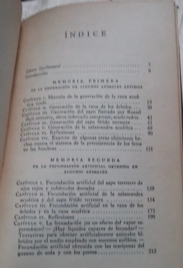 Historia De La Generación De Animales Y Plantas Spallanzani