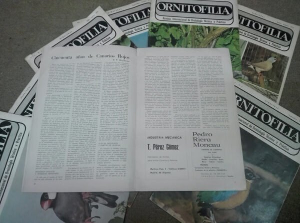 787421-MLA77928270163_072024 Pack 8 Números Revista Ornitofilia - Ornitología - 1970-1972