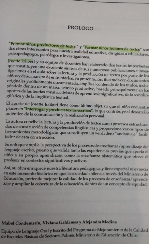 Formar Niños Lectores De Textos - Josette Jolibert