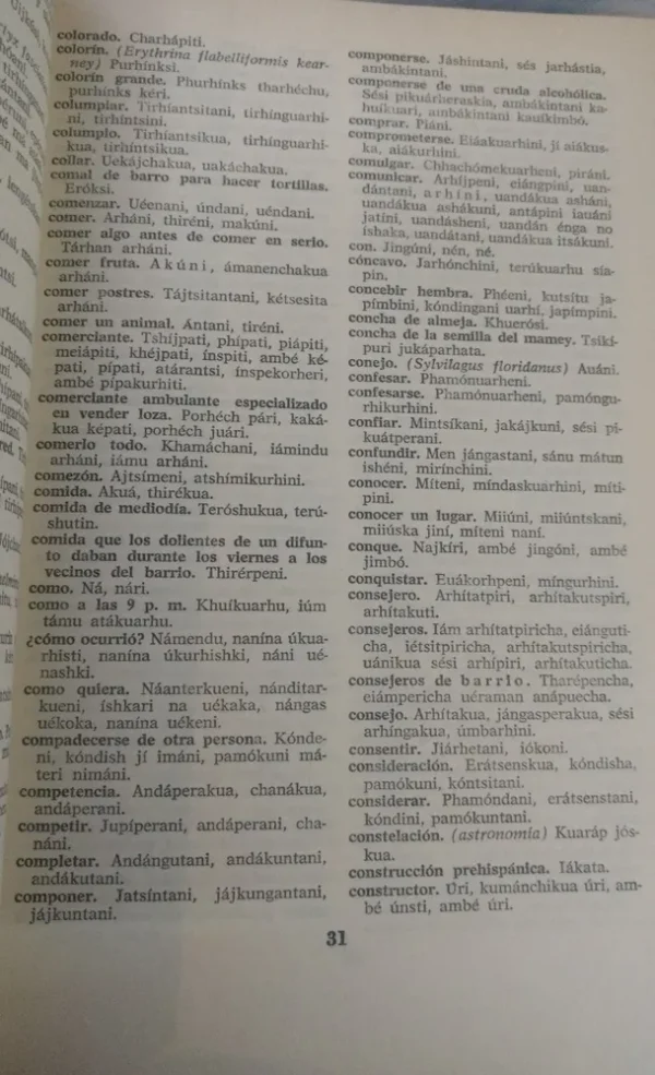 Diccionario De Lengua Phorhépecha - Pablo Velásquez Gallardo