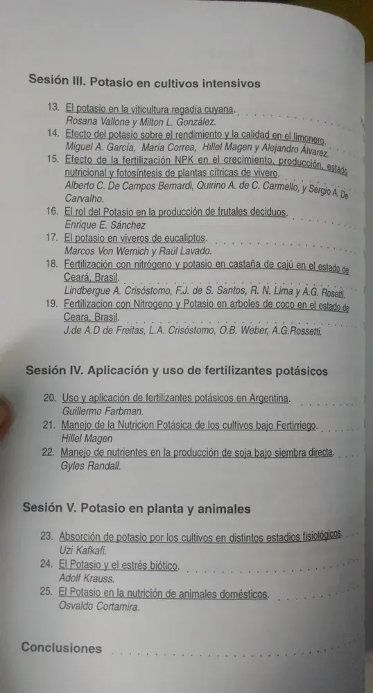 El Potasio En Sistemas Agrícolas Argentinos - Inta