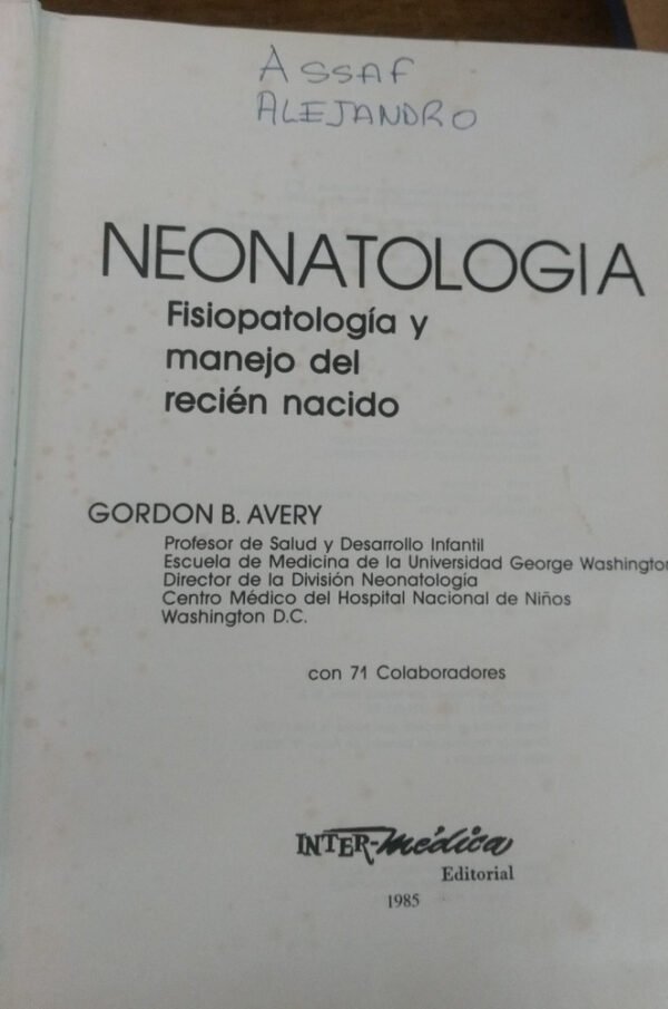 Neonatología Fisiopatología Y Manejo Del Recién Nacido Avery