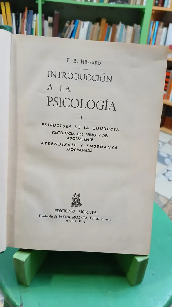Introducción A La Psicología Tomos 1/2 E. R. Hilgard Morata
