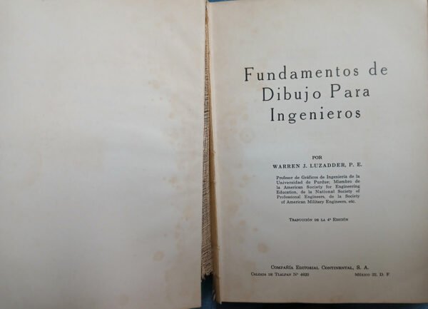 809010-MLA84174139376_052025 Fundamentos De Dibujo Para Ingenieros - Warren J. Luzadder