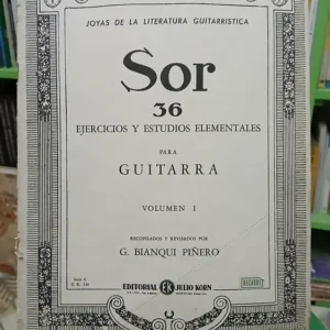 Sor 36 Ejercicios Y Estudios Elementales Para Guitarra Vol 1