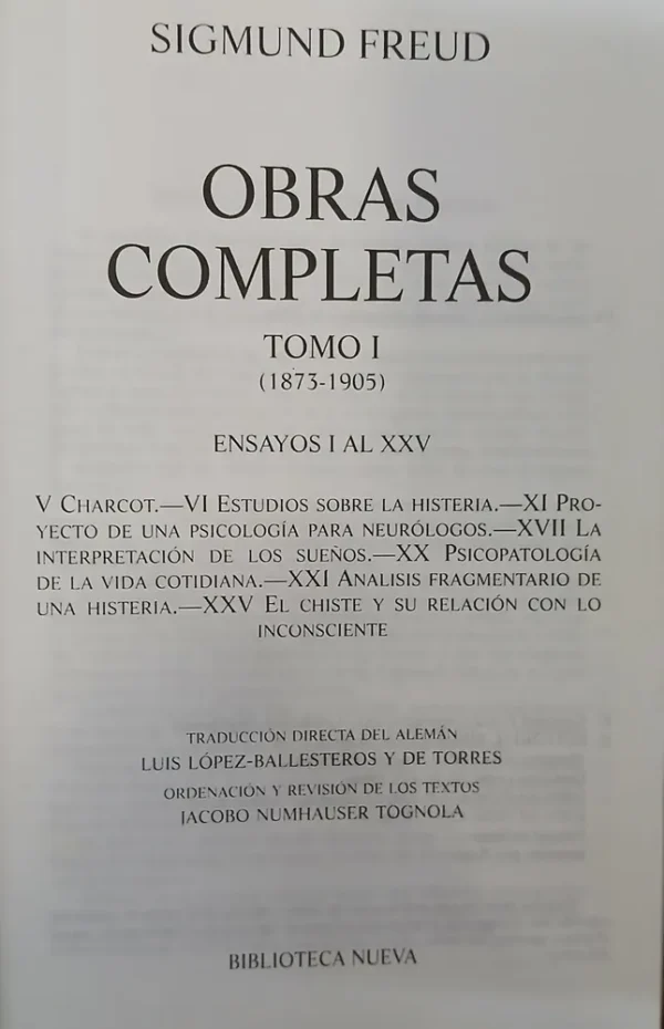 Sigmund Freud T. 1, 2 Y 3 - Obras Completas - Ed. Milenio