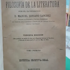 Elementos De Filosofía De La Literatura, Soriano Sanchez, M.