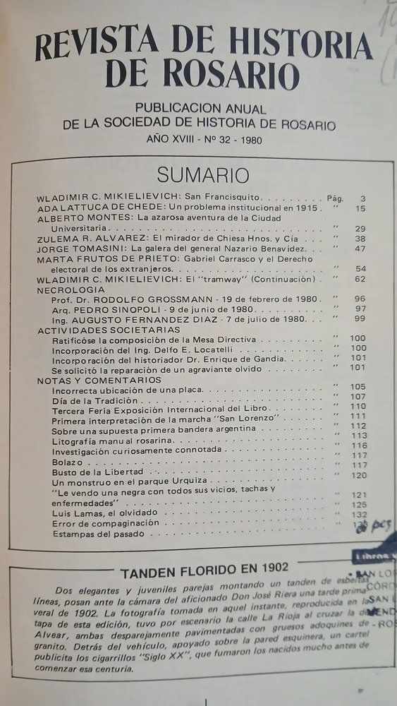 Revista De Historia De Rosario -  Año Xviii - No 32
