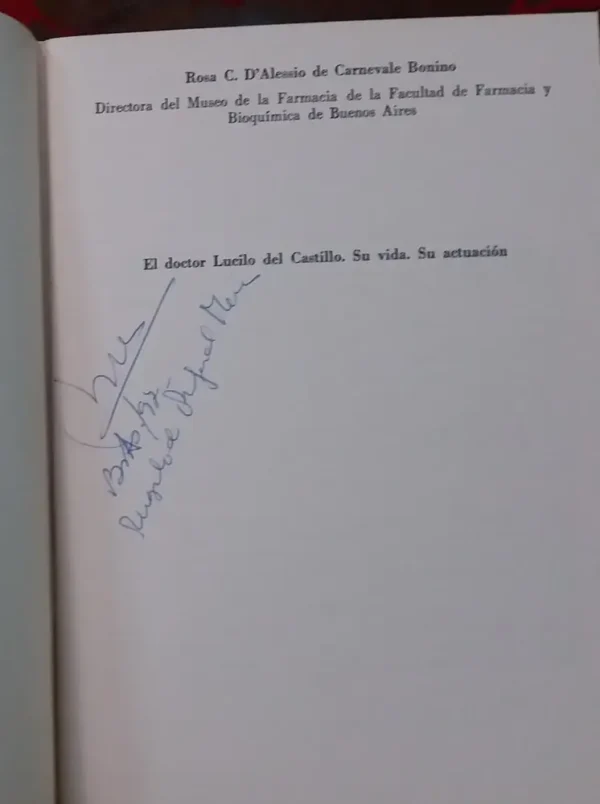 Doctor Lucilo Del Castillo - Disentería, Cólera Y Paludismo