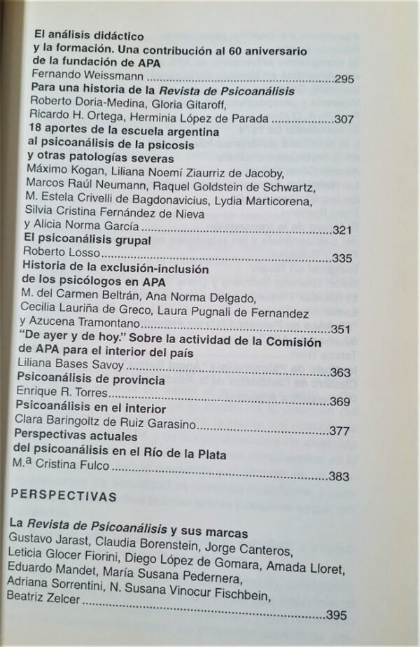 60 Años De Psicoanálisis En Argentina - Asoc. Psicoanalítica