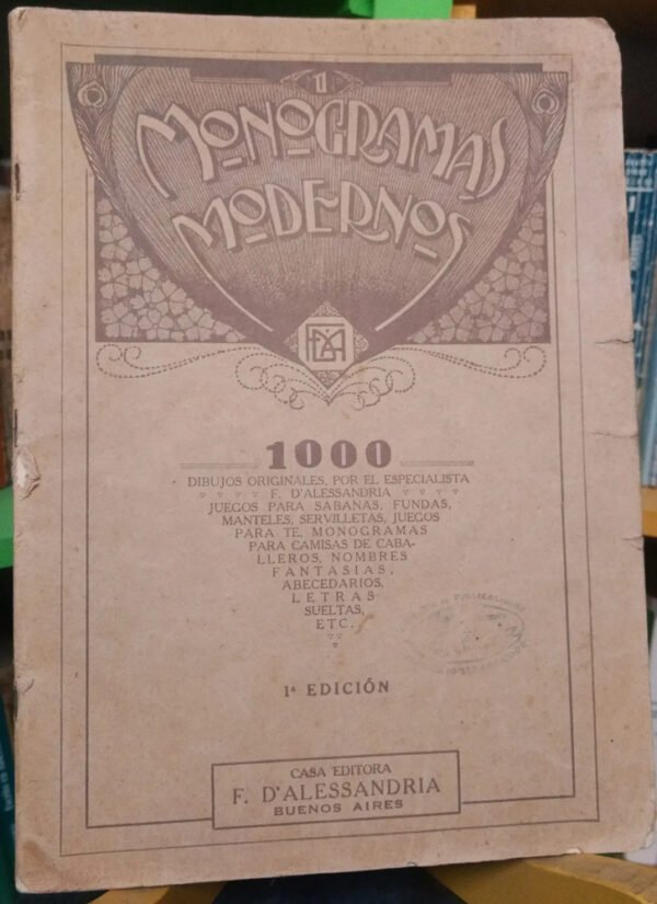 Monogramas Modernos Dibujos Originales Por F. D' Alessandria