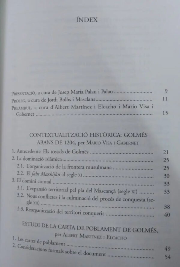 922701-MLA48171251567_112021 La Carta De Poblament De Golmés- Albert Martínez I Elcacho -