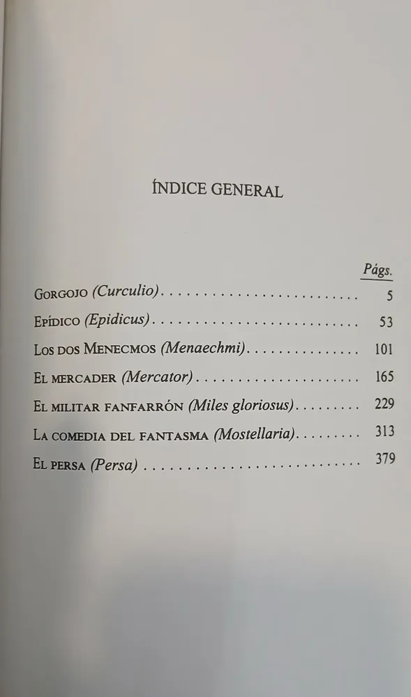 Plauto - Comedias T. 1, 2 Y 3 - Ed. Gredos