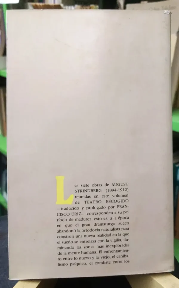 927396-MLA75378977427_032024 Teatro Escogido - August Strindberg - Alianza Tres 1982