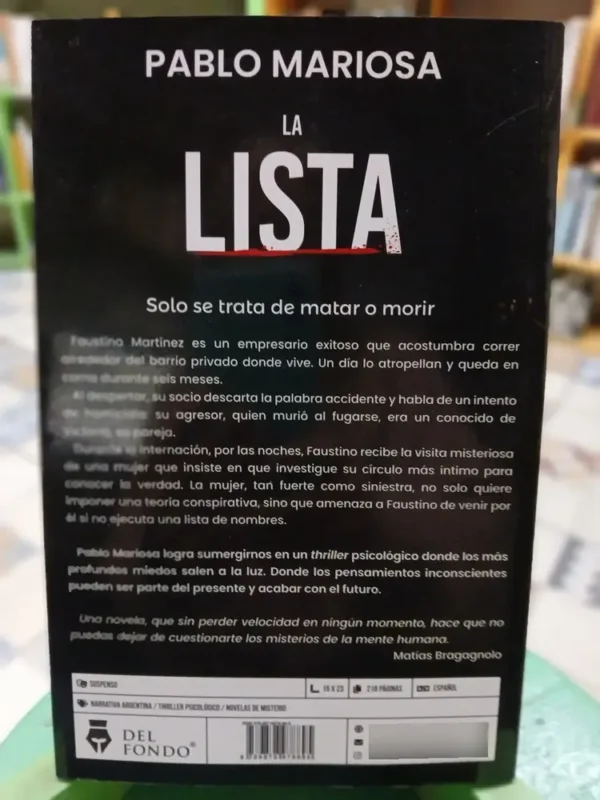 La Lista - Pablo Mariosa [libro Nuevo]